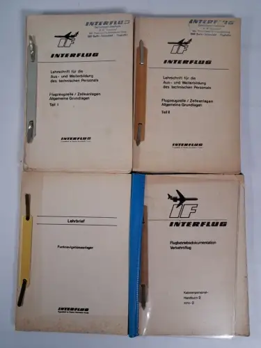 4 Hefte Interflug: Flugzeugzelle/Zelleanlagen Allgemeine Grundlagen Teil I+II ..