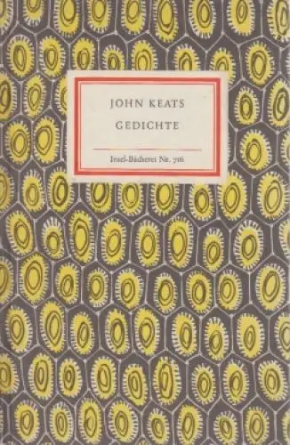 Insel-Bücherei 716, Gedichte, Keats, John. 1960, Insel-Verlag, gebraucht, gut