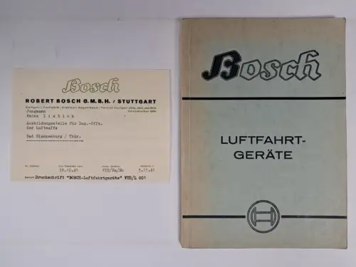Buch: Bosch Luftfahrtgeräte, Robert Bosch, Stuttgart, gebraucht, gut
