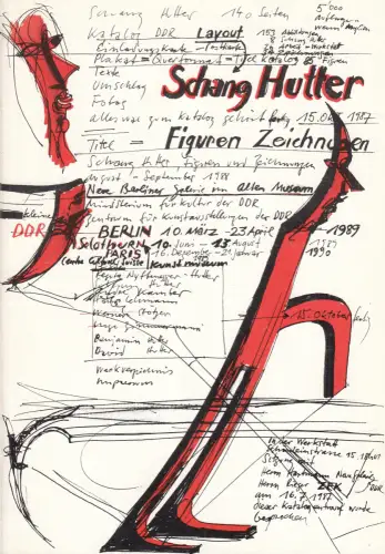 Buch: Schang Hutter, Figuren bis 1988 und Zeichnungen, 1989, gebraucht, sehr gut