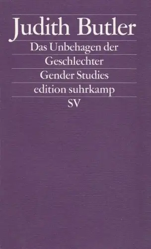 Buch: Das Unbehagen der Geschlechter, Butler, Judith, 2011, Suhrkamp Verlag