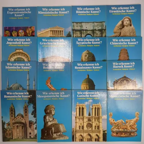 16 Bände Wie erkenne ich Kunst? Bechtermünz Verlag, 1995, Barock, Jugendstil ...