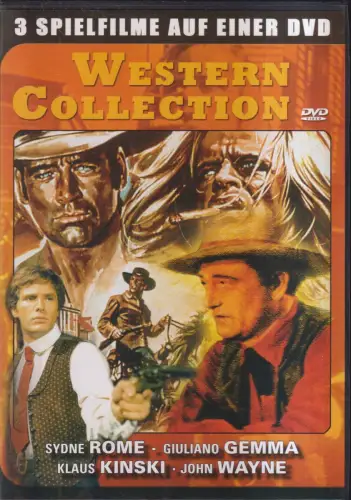 DVD: Western Collection, John Wayne, Klaus Kinski u.a., 3 Spielfilme, sehr gut