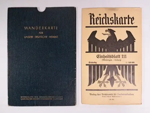 Reichskarte Einheitsblatt 111 (Meiningen - Coburg), Wanderkarte