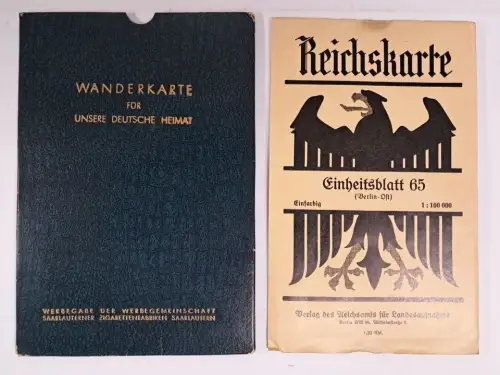 Reichskarte Einheitsblatt 65 (Berlin-Ost), Wanderkarte, gebraucht, gut