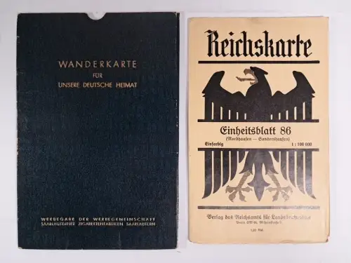 Reichskarte Einheitsblatt 86 (Nordhausen - Sondershausen), Wanderkarte