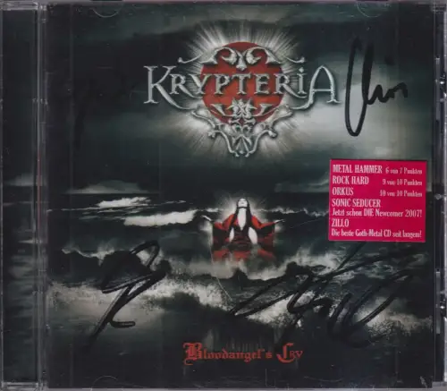 CD: Krypteria, Bloodangels Cry,  2007, Musik, Heavy Metal, signiert
