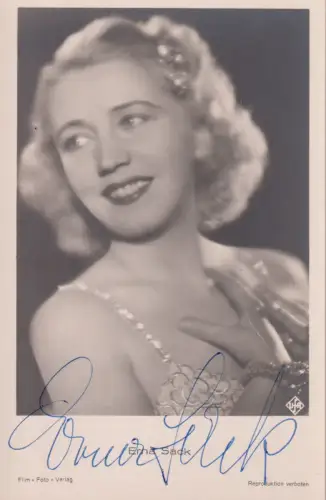 Erna Sack. Autogrammkarte. Signiert! Original Autogramm