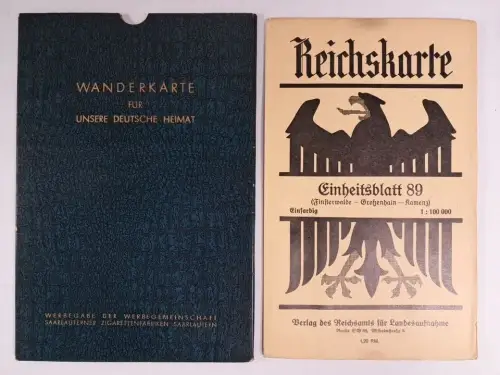 Reichskarte Einheitsblatt 89 (Finsterwalde - Großenhain - Kamenz), Wanderkarte