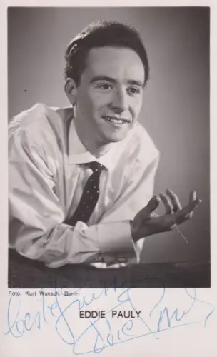 Eddie Pauly. Autogrammkarte. Signiert!, Original Autogramm, ca. 1955