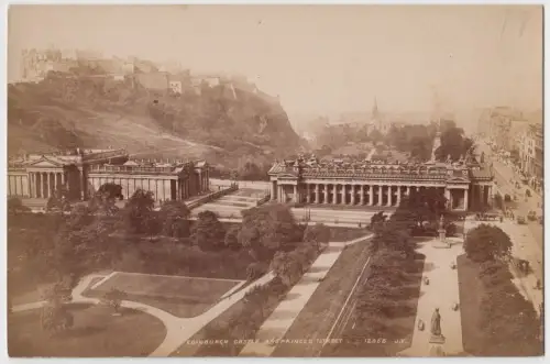 Fotografie James Valentine - Edinburgh Castle Princes Street (Nr. 13624), 1890