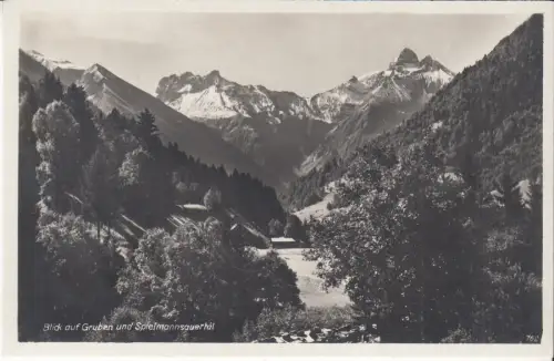 AK Blick auf Gruben und Spielmannsauertal, ca. 1930, Fotokarte, ungelaufen