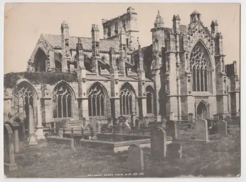 Fotografie James Valentine - Melrose Abbey from s. w. (Nr. 86), Platinotype