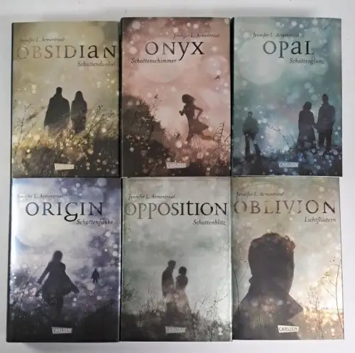 6 Bücher: Obsidian 1-6, Armentrout, Onyx, Opal, Origin, Opposition, Oblivion