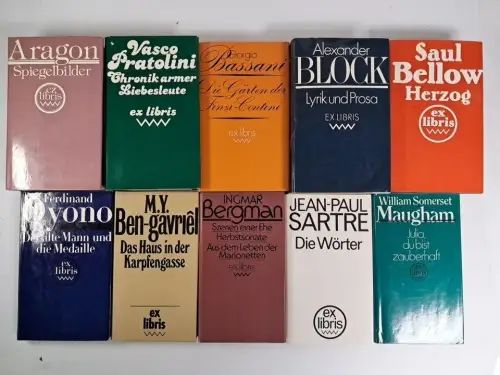 10 Bände ex libris DDR Volk und Welt, Ben-gavriel, Oyono, Bassani, Pratolini ...