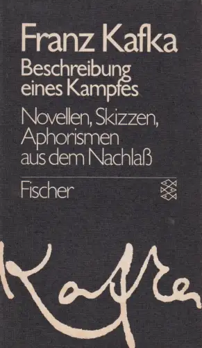Buch: Beschreibung eines Kampfes, Kafka, Franz. Fischer taschenbuch, 1983