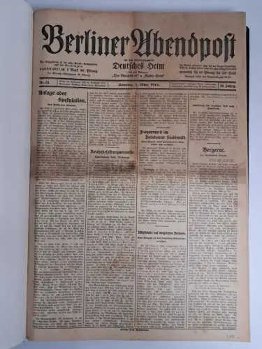 Berliner Abendpost Nr. 51-101 / 1914, 28. Jahrgang, März - Mai, 51 Hefte