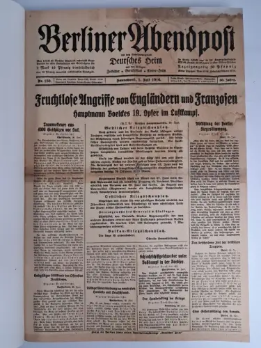 Berliner Abendpost Nr. 152-256 / 1916, 30. Jahrgang, Juli - Oktober, 105 Hefte