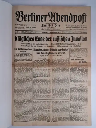 Berliner Abendpost Nr. 204-306 / 1914, 28. Jahrgang, September - Dezember