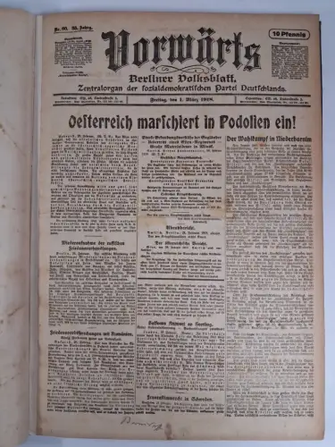 Vorwärts. Berliner Volksblatt, 35. Jahrgang 1918, Nr. 60-89 März, ohne 68 & 83