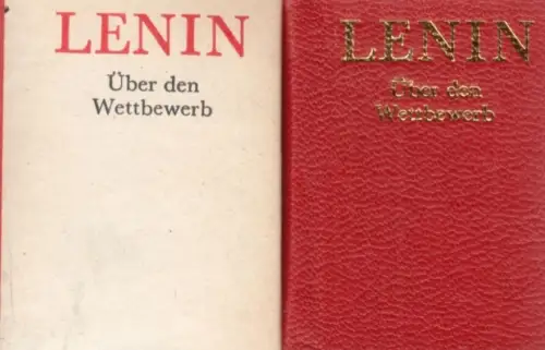 Buch: Über den Wettbewerb, Lenin, Wladimir Iljitsch. 1976, Verlag Tribüne