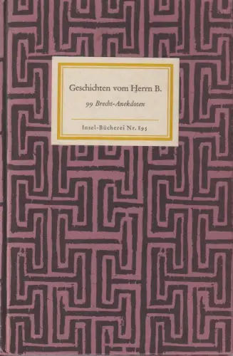Insel-Bücherei 895, Geschichten vom Herrn B., Müller, Andre, 1966, Insel-Verlag