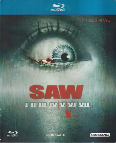 Blu-ray-Box: Saw I-VII, 2011. Studiocanal, Film, Horror, Thriller, 7 Discs
