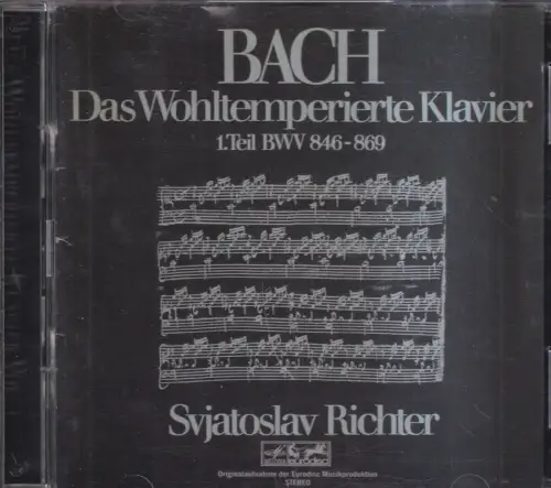 Doppel-CD: Bach, Das Wohltemperierte Klavier, 1. Teil, 2009, Svjatoslav Richter