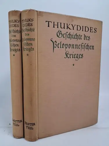 Buch: Geschichte des Peloponnesischen Krieges, 2 Bände, Thukydides, Insel Verlag