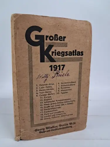 Buch: Großer Kriegsatlas 1917, Georg Winkler Verlag, gebraucht, gut