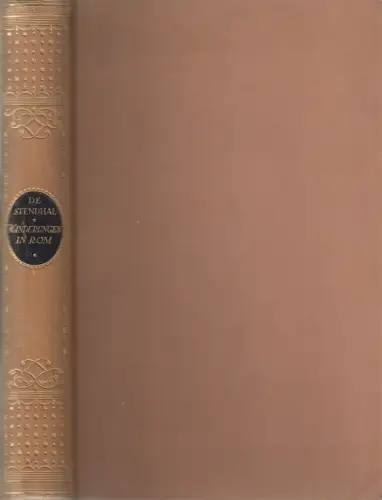 Buch: Wanderungen in Rom, Stendhal, 1922, Propyläen Verlag, Gesammelte Werke 6