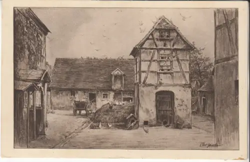 AK Alter Gutshof in Zweinaundorf. Bezirk Leipzig. ca. 1913, gebraucht, gu 364534
