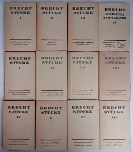 Buch: Bertolt Brecht - Stücke, Band I-XII, Aufbau Verlag, 12 Bände, 1962 ff.