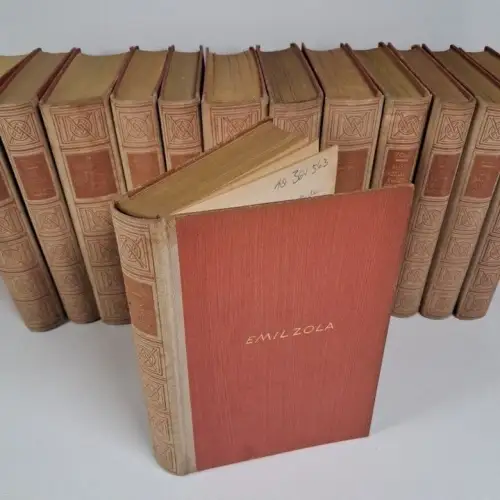 13 von 20 Bänden Die Rougon-Marquart, Emile Zola, um 1922, Kurt Wolff Verlag