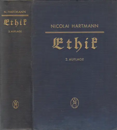 Buch: Ethik, Nicolai Hartmann, 1935, Walter de Gruyter Verlag, gebraucht, gut