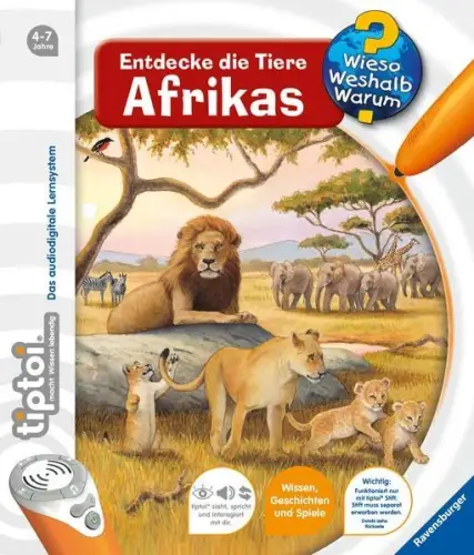 Buch: Tiptoi Entdecke die Tiere Afrikas, Friese, Inka, 2012, Ravensburger Verlag