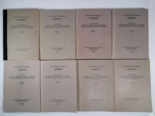 8 Bücher Leibniz Vorausedition zur Reihe VI. Philosophische Schriften. Faszikel