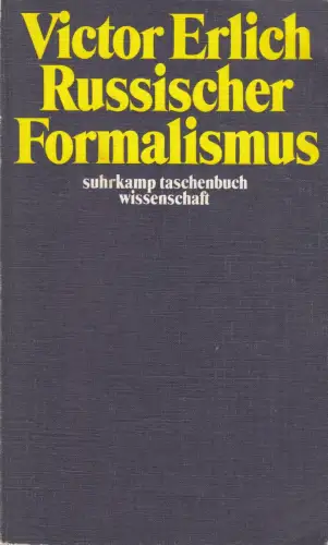 Buch: Russischer Formalismus, Erlich, Victor, 1973, Suhrkamp, gebraucht, gut