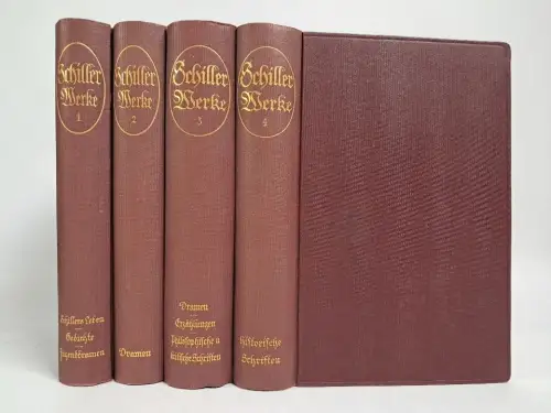 Buch: Friedrich Schillers sämtliche Werke in vier Bänden, Reclam Verlag, 4 Bände