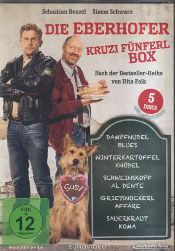 DVD-Box: Die Eberhofer Kruzifünferl Box, 2019. Sebastian Bezzel, Simon Schwarz