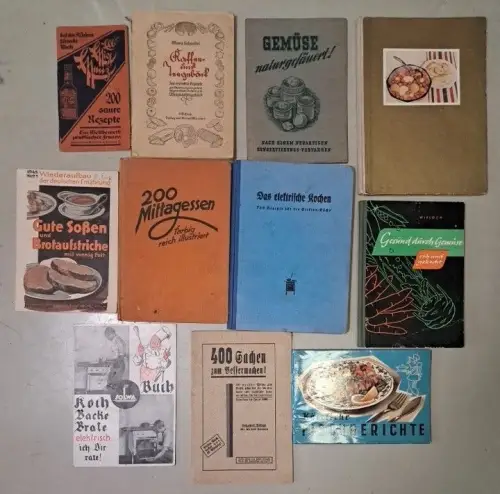 11 Bücher Kochen und Backen, Fisch, Kaffee- und Teegebäck, Gemüse, Kaltschalen..