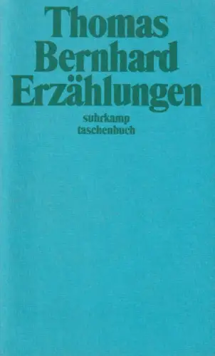 Buch: Erzählungen, Bernhard, Thomas. 1988, Suhrkamp Verlag, gebraucht, gut