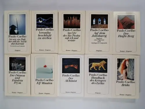 10 Bücher Paulo Coelho: Alchimist, Brida, Elf Minuten, Jakobsweg, Prym, Fluß ...