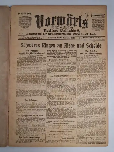 Vorwärts. Berliner Volksblatt, 35. Jahrgang 1918, Nr. 302-329 November, ohne 309