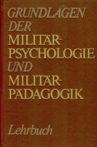 Buch: Grundlagen der Militärpsychologie und Militärpädagogik, Barabanstschikow