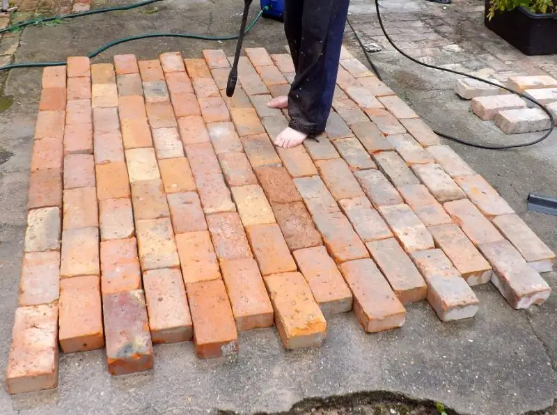 Pflastersteine Ziegelpflaster antik Backsteine Klinker Mauersteine Bodenziegel Terrasse Landhaus 6