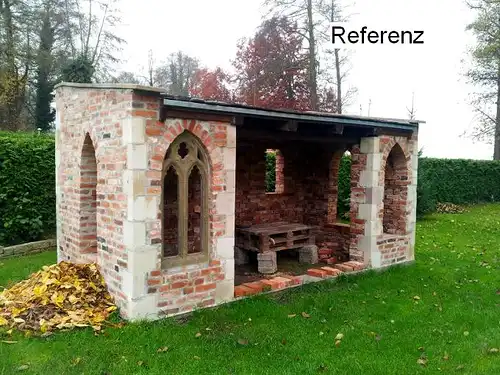 Mauersteine antik rustikal Ziegel Klinker Backsteine historische Mauerwerk Verblender Ruine Garten
