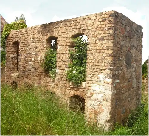 alte Mauersteine antike rustikale Ziegel Klinker Backsteine historisch Mauerwerk gerumpelt