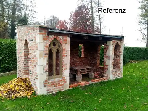 historische Dachziegel Biberschwanz Vordach Schleppdach Carport Veranda Terrasse Wintergarten Loggia