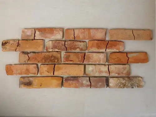 rustikale Mosaik Antikriemchen rote Klinkerriemchen alte Ziegelwand regional nachhaltige Verblender Loftoptik Steinwand Wandverkleidung Wandpaneele Fliesen